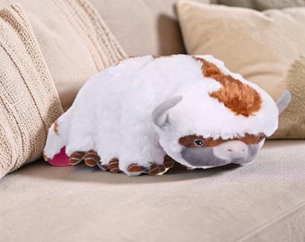 Appa Plush Toy, Avatar Anime Stuffed Animal, Soft Fleece Companion Pillow
