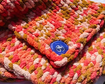 Sunwoven Lullaby - Hand Knit Chunky Baby Blanket | Fluffy Handmade Blanket | Cozy Newborn Gift