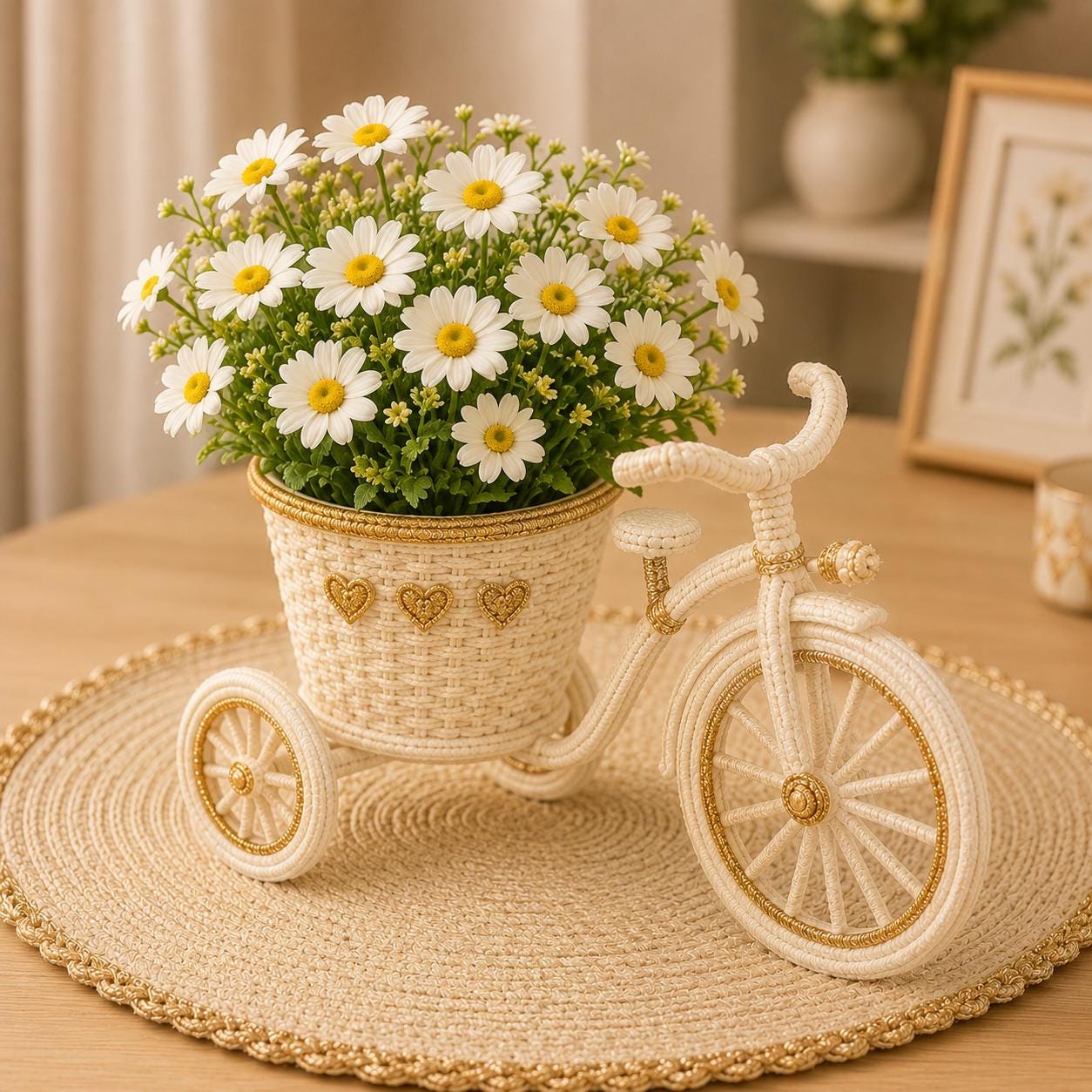 30 Bicycle Crochet Patterns for Bikes, Decor, Gifts, and Cozy Home Projects 25 Whimsical Tricycle Planter Pattern