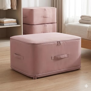 Ampia borsa portaoggetti impilabile – Scatola organizer antipolvere per vestiti, contenitore pieghevole per trapunte e piumoni