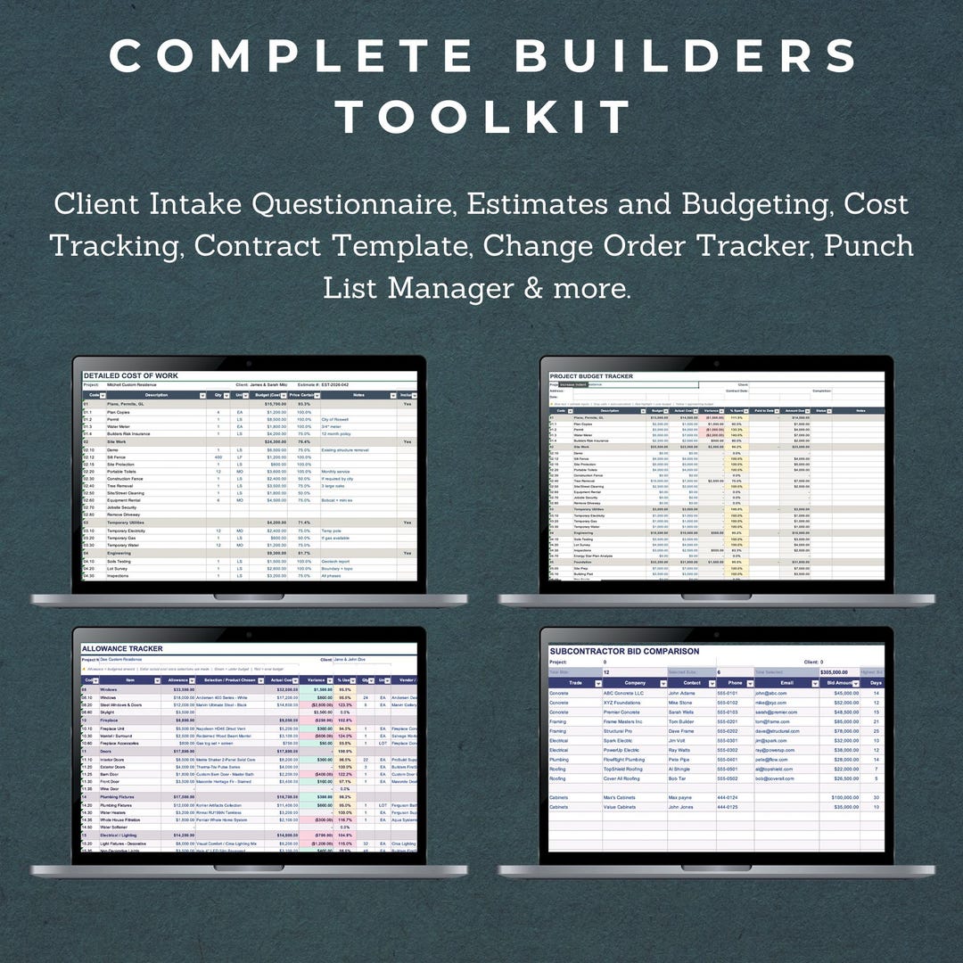 Construction Project Management Toolkit | Budget, Change Order, Punch ...