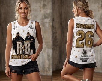 Custom name RB world tour tank top, Custom concert basketball Jersey For Teen Girl Women Kpop Fan, Chris CB faux glitter effect Jersey