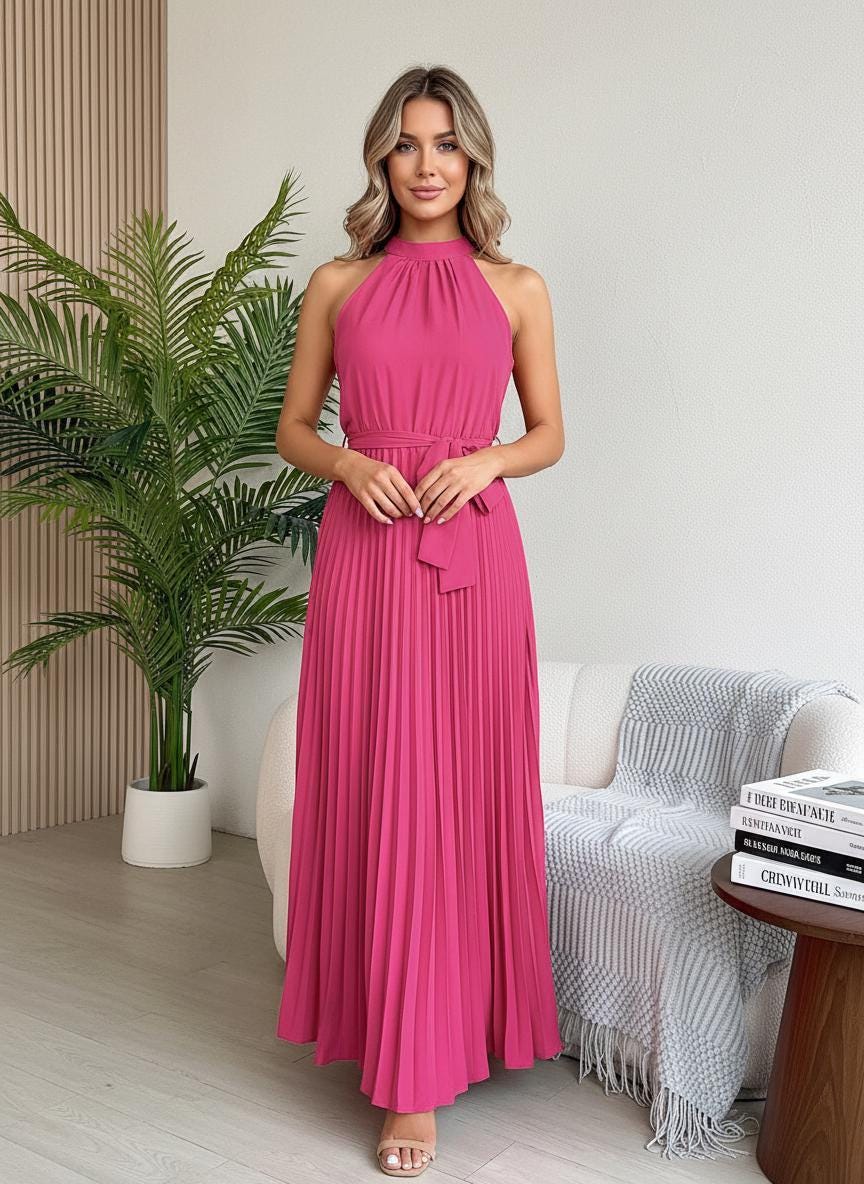Fuschia Bridesmaids Dress - Etsy UK