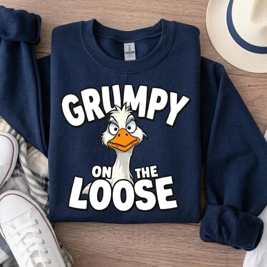 Heygrumpygoose Model Grumpy Goose Retro Cartoon PNG, Funny Sarcastic Bird Design (digital ...