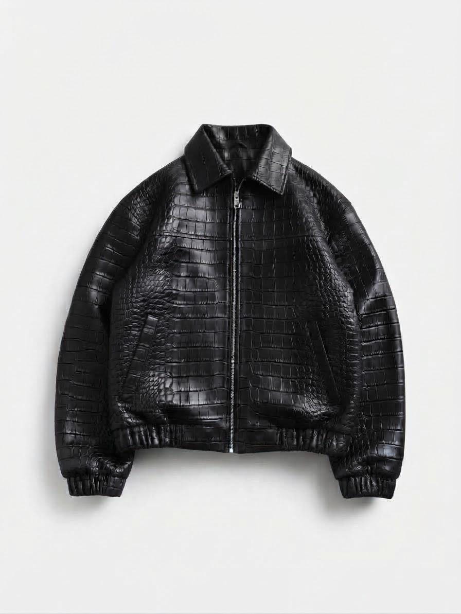 Crocodile Leather Jacket Vintage Women - Etsy