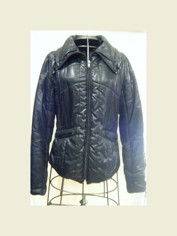 Vintage Black Lightweight Puffy Jacket Boho Urban 