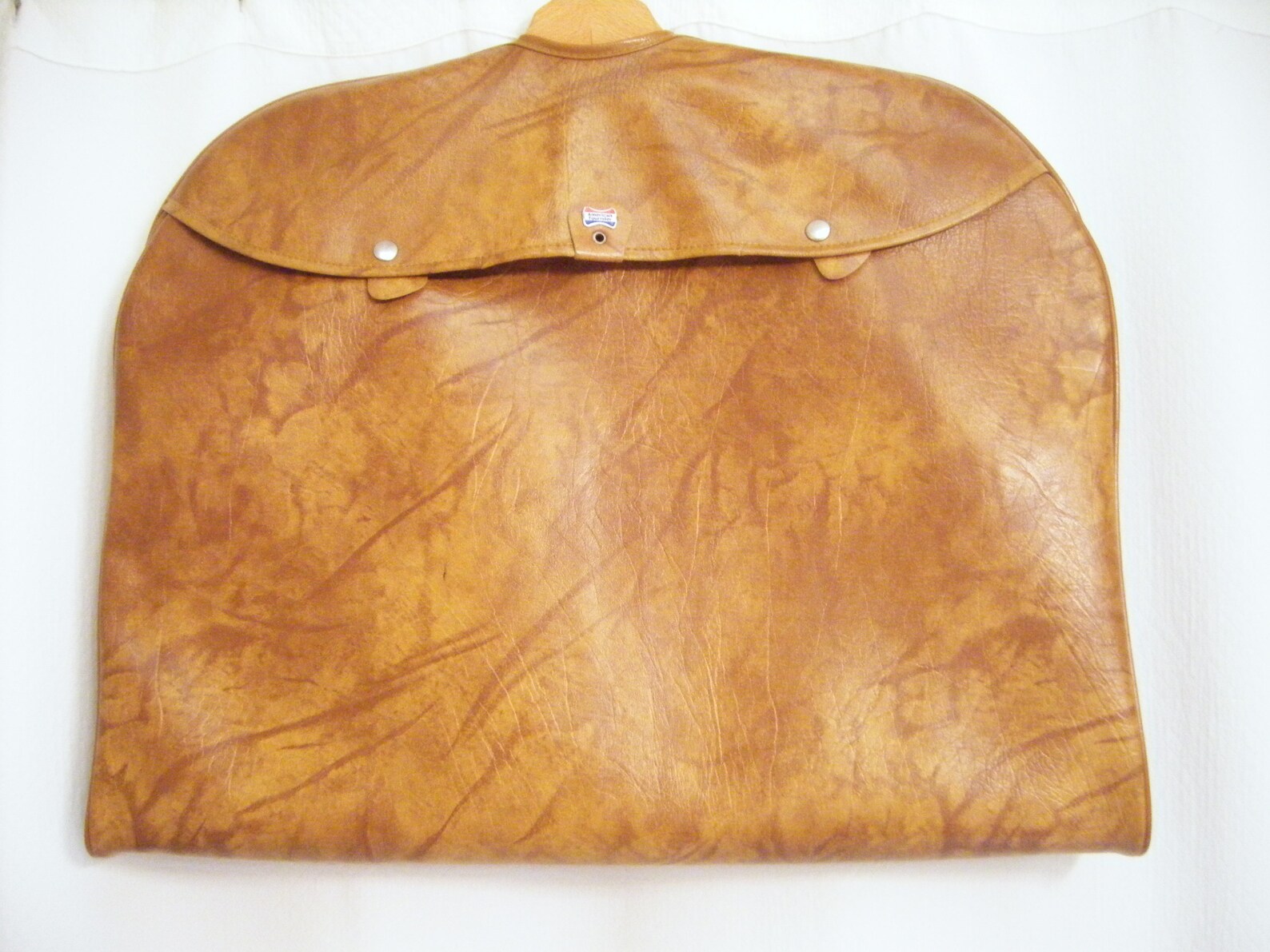Vintage American Tourister Garment Bag Faux Tan Leather Etsy
