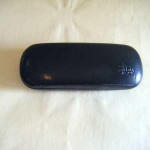 Vintage Stussy Black Eyeglass Hard Case 1990s DISTRESSED Glasses