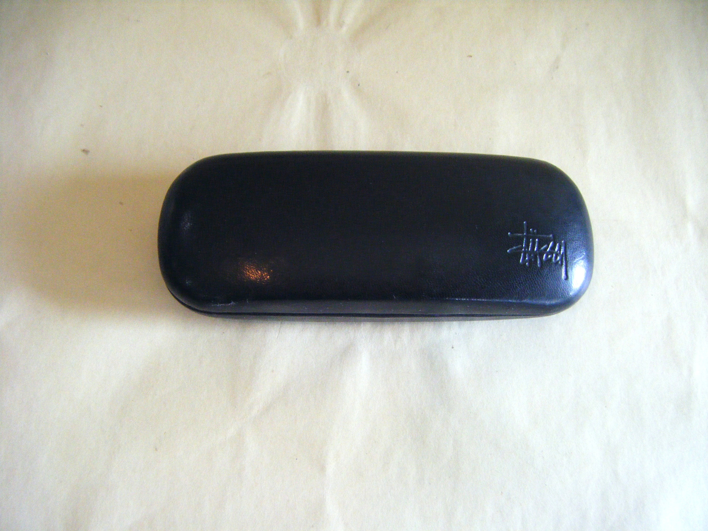Vintage Stussy Black Eyeglass Hard Case 1990s DISTRESSED Glasses