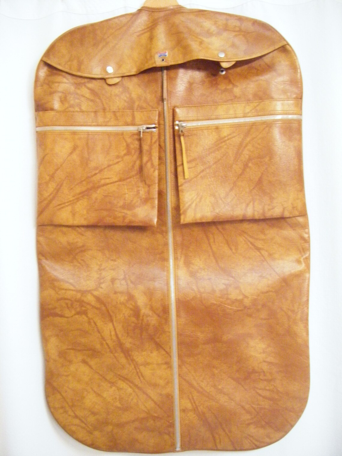 Vintage American Tourister Garment Bag Faux Tan Leather Etsy