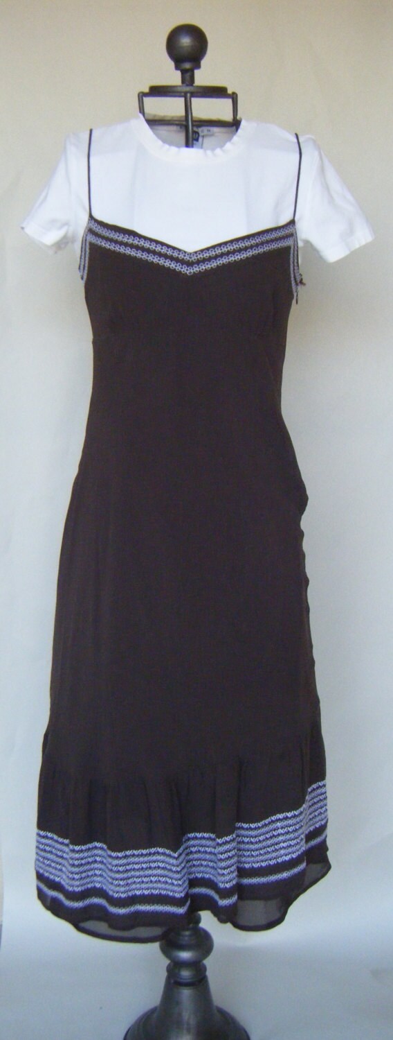 Upcycled Silk Spaghetti Dress