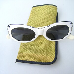 Vintage White Black Suntimers by Victory Sunglasses Eyeglasses Fashion Plastic Frame Eyewear Summer 1960s Sporty Glamour Beachwear