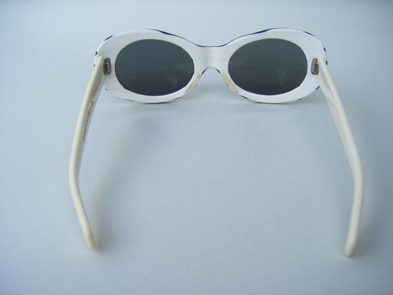 Vintage White Black Suntimers by Victory Sunglass… - image 4