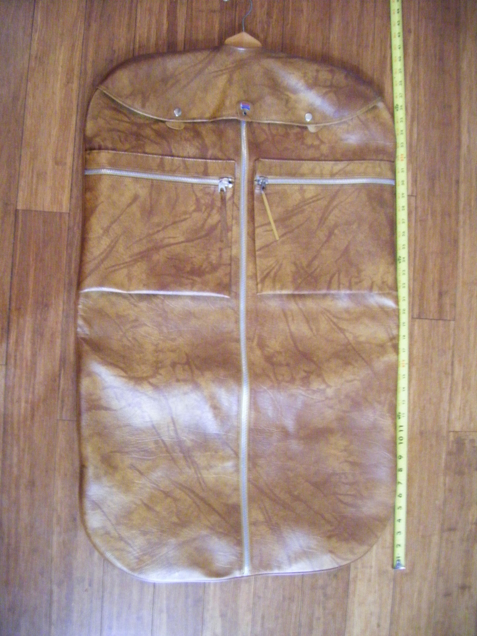 Vintage American Tourister Garment Bag Faux Tan Leather Etsy
