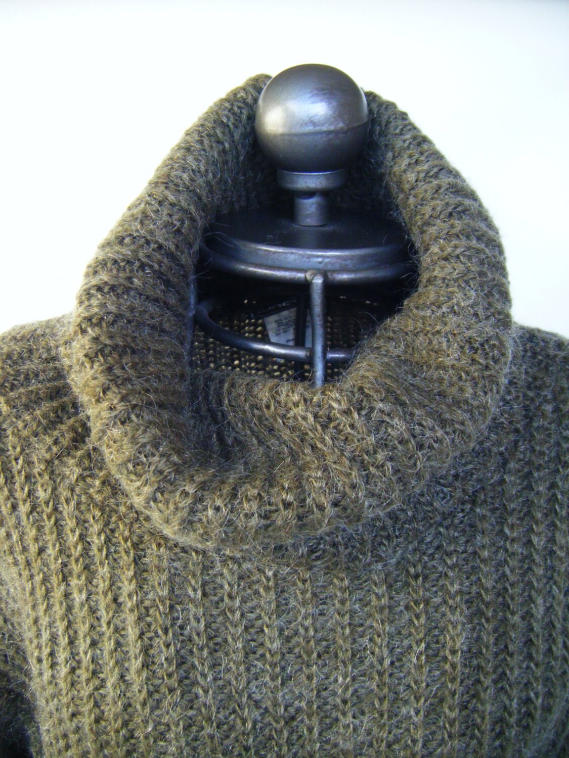 Vintage Green Cowl Neck Mohair Blend Cable Knit Box Sweater - Etsy
