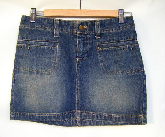 Vintage Denim Micro Mini Skirt Mossimo Casual Distressed Jean | Etsy