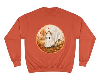 Halloween Ghost Horse Sweatshirt | Autumn Leaves, Vintage Halloween