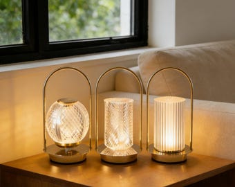 Handheld Ambient Lamp, USB Rechargeable Bedside Light, Cozy Bedroom Night Lamp, Portable Camping Lantern, Warm Glow Decor,