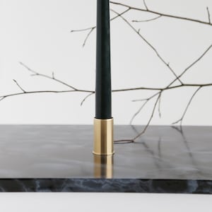 Handmade Brass Candlestick Holder: Minimalist Home Decor