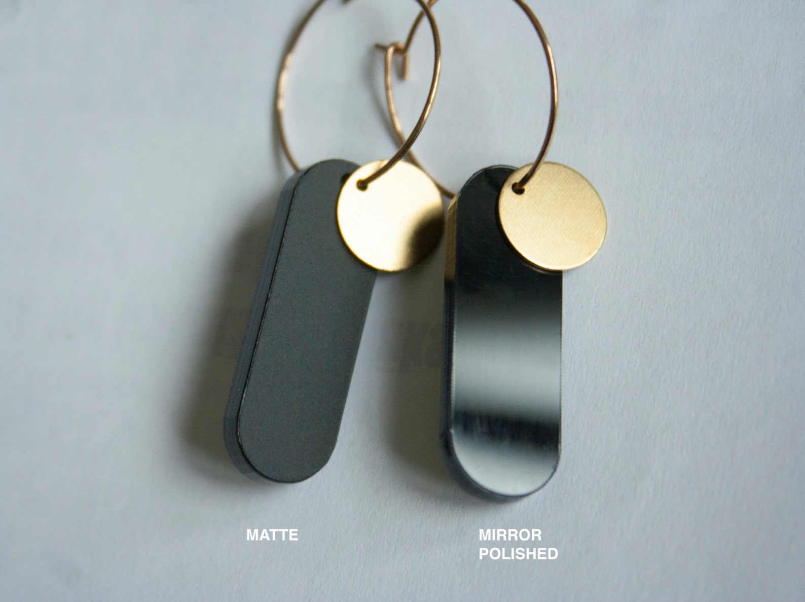 Dangly Brass and Laser Cut Acrylic Earrings Long Hoop Etsy Singapore