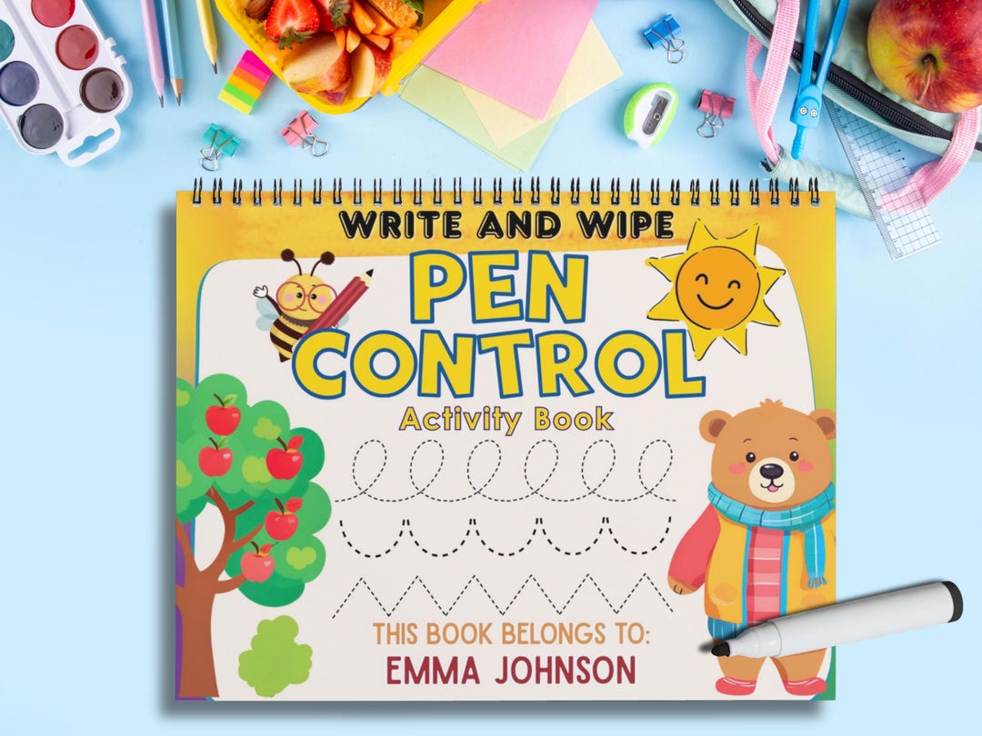 Personalized Tracing Activity Book - Pen Control, Fine Motor Practice ...
