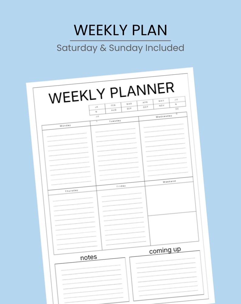 Printable Study Planner Digital PDF Student Planner Academic Planner ...