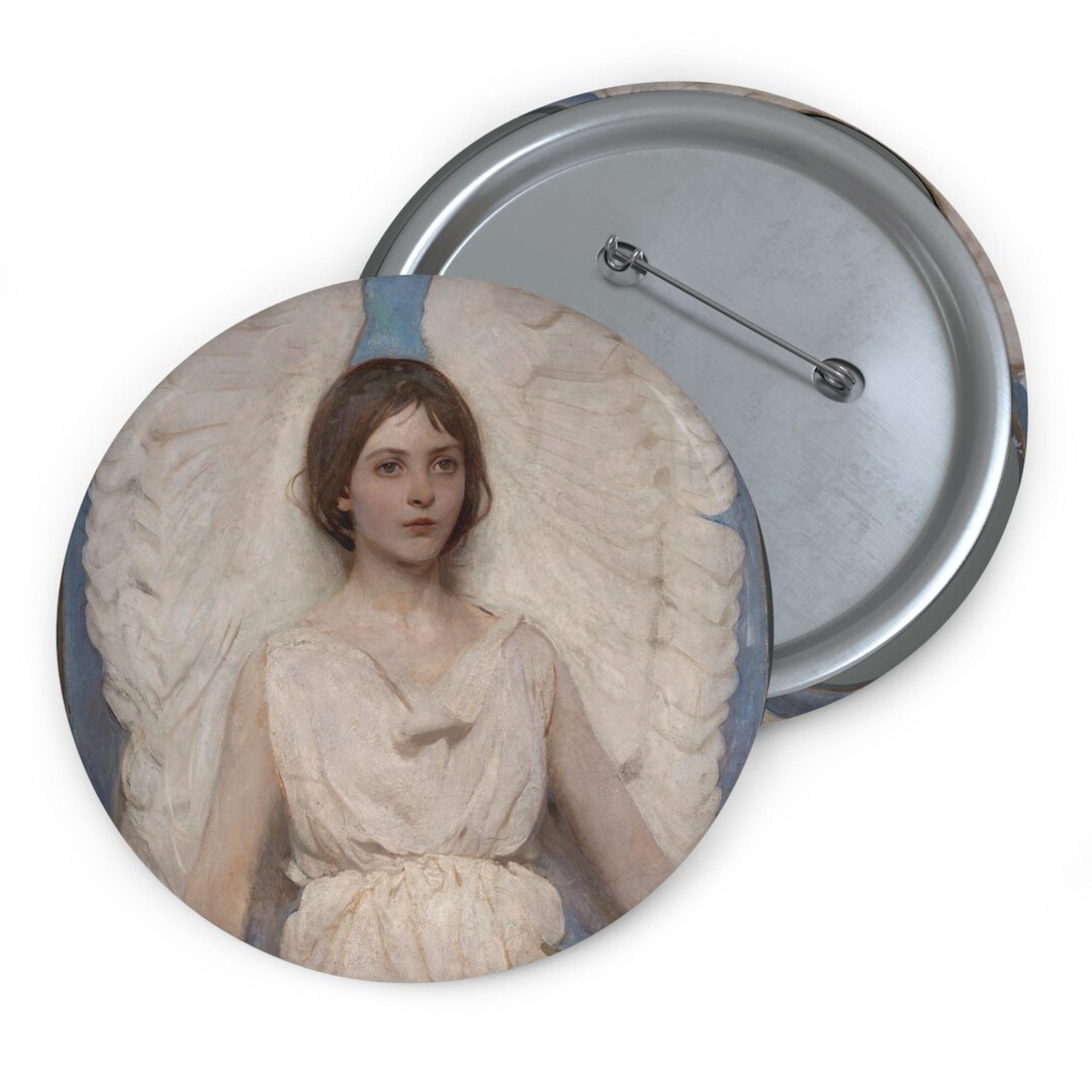 Angel Pin Button, Art History, Religious, Gothic Accessory - Etsy