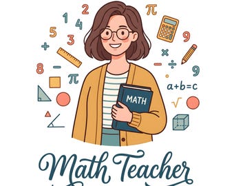Math Teacher Sublimation | Female Educator Design | Back to School Shirt | Instant Download