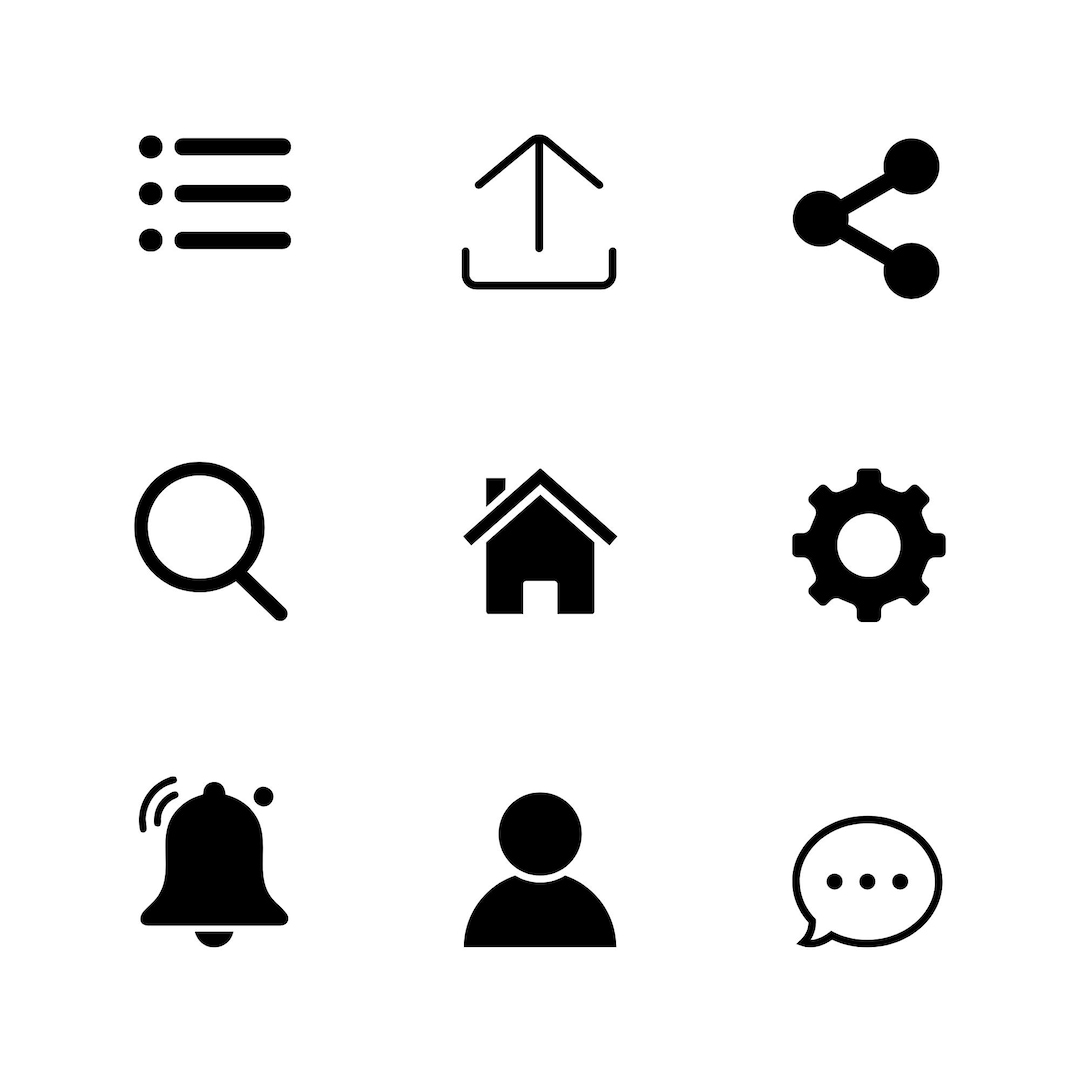 250+ Minimalist Vector Icons Bundle | SVG, PNG - Etsy