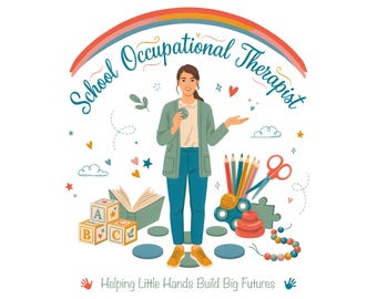 School Occupational Therapist PNG | OT Teacher Design | Therapy Sublimation | Instant Download