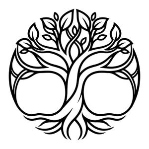 Tree of Life SVG, Celtic Mandala Clipart PNG, Coloring Page, Cricut Cut File