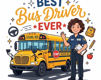 School Bus Driver PNG | Staff Appreciation Design | Gift Sublimation Download