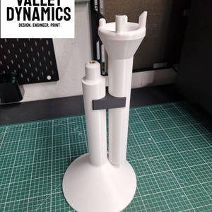 A custom designed elevated rugby tee for wheelchair rugby. We made this using metal inset components for strength and also made a clip to hold it in place when not in use.