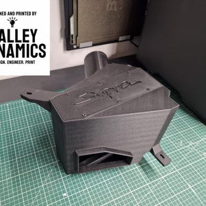 Custom designed airbox for a Supra, printed in a lovely ABS-GF finish.