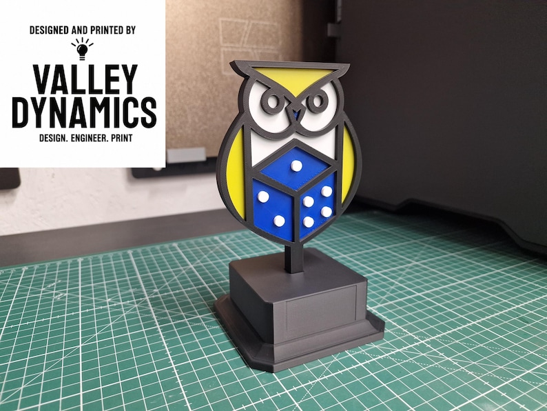 The customer sent us an image and we reverse engineered it, making certain features pop out and turned it into a trophy to be given as an end of term prize. We even added a little intent at the bottom to help the customer locate the laser etched plaque that was to be installed once delivered.