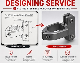 Custom 3D CAD Design Service | STL STEP Files for 3D Printing | Product Design & Prototyping