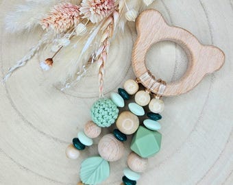 Baby Teething Ring - Wood & Silicone | Teething Toy | Teething Aid | Baby Gift | Handmade