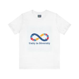 Unity in Diversity infinity puzzle design T-shirt | Accept Understand Love back print