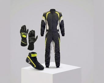 Handmade F1 Go Kart Racing Suit: Customizable CIK/FIA Level 2