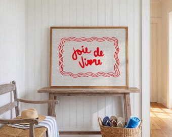Joie de Vivre Print: French Quote Wall Art (Digital Download - Horizontal)