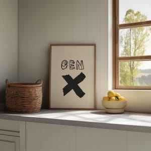 GEN X-typografieprint: modern minimalistisch muurdecor afbeelding 7