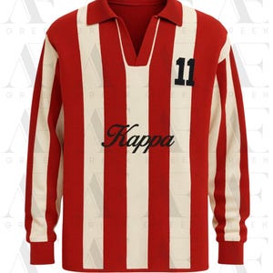 Kappa Alpha Psi Striped Pullover Sweater | Crimson & Cream ΚΑΨ 1911 Fraternity Knit | Greek Apparel