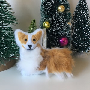 Corgi Ornament Pembroke Welsh Corgi Dog Christmas Tree Ornament Handmade Felt Dog Christmas Tree Decoration