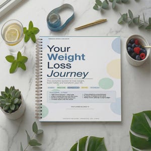 Weight Loss Planner Printable PDF, 41 Pages Complete Guide, Meal Plan, Workout Program, Calorie Tracker, Habit Tracker, Instant Download