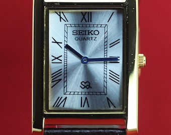 Refurbished Seiko Slim Quartz Movement In Silver Dial Men's Wrist Watch.