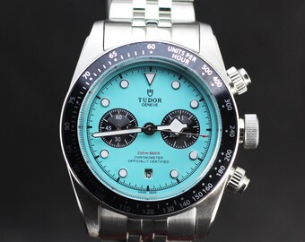 Reloj de hombre Tudor automático cronógrafo con indicador de fecha, reacondicionado.