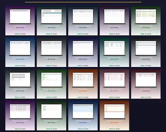 Spreadsheet Template Bundle | Budget Planner Bookkeeping Tracker | 20 Google Sheets Templates Instant Download