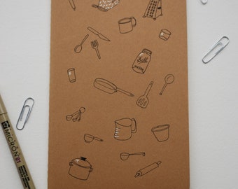Kitchen Theme Illustrated Moleskine Cahier Journal