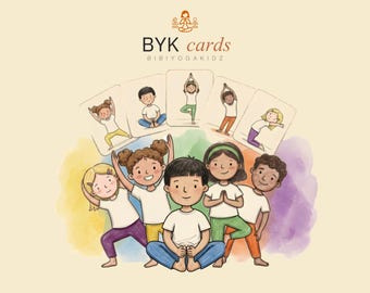 BibiYogaKidz-kaarten | Yogahoudingen voor kinderen, mindfulness-beweging (afdrukbaar en webapp)