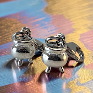 Cauldron Witch Pot Charms- Set of Two - Zipper & Phone Charms